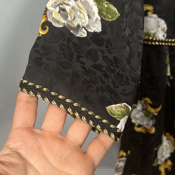 Vintage Silk Maggy London by Jeannene Booher Floral Skirt Suit set size 8 - Picture 12 of 17